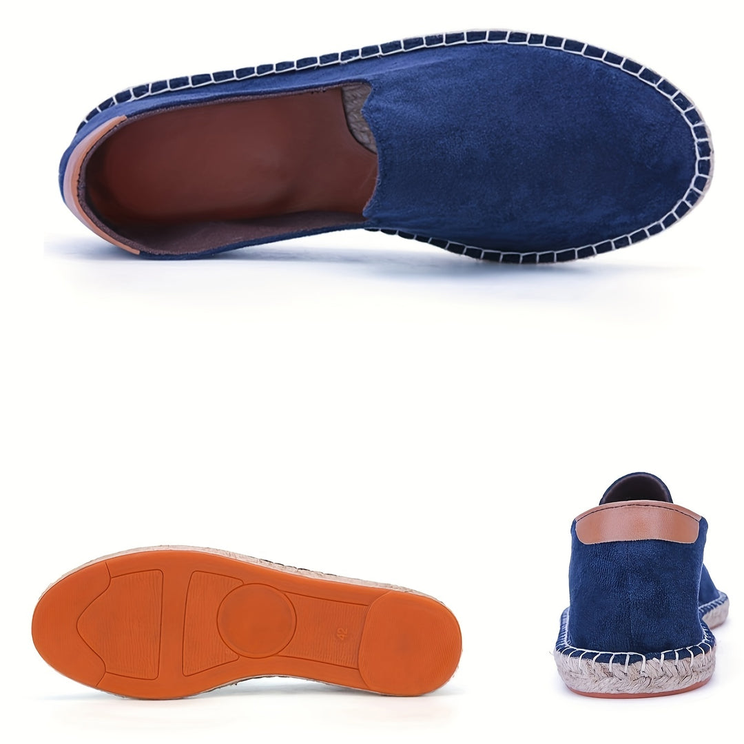 Heren Espadrilles – Casual Instapschoenen met Gevlochten Zool – Lichtgewicht Zomerschoenen