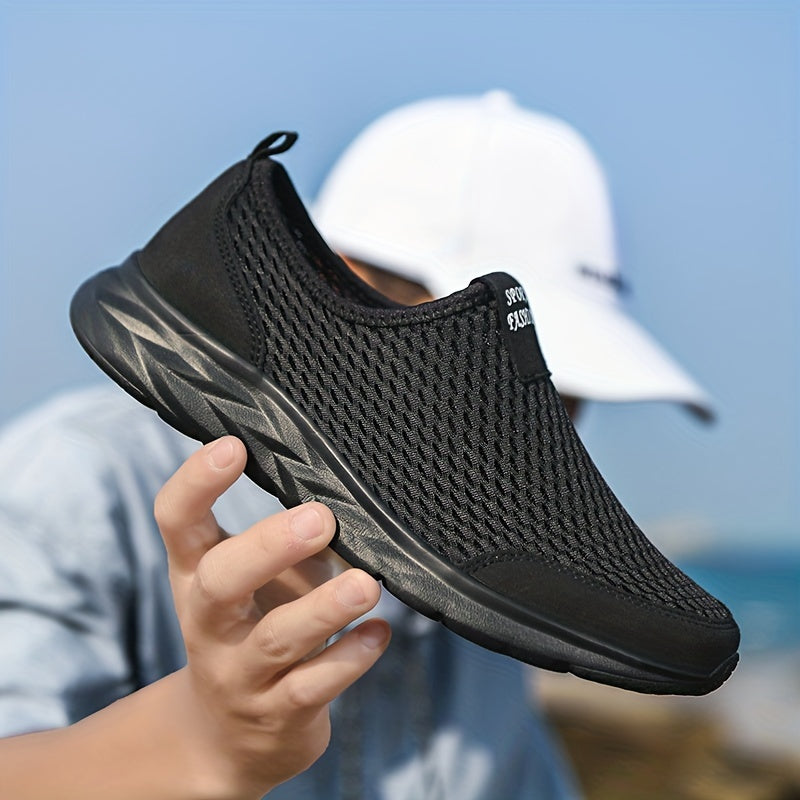 Heren Slip-on Sneakers – Ademend Mesh & Lichtgewicht Comfort – Casual & Sportief