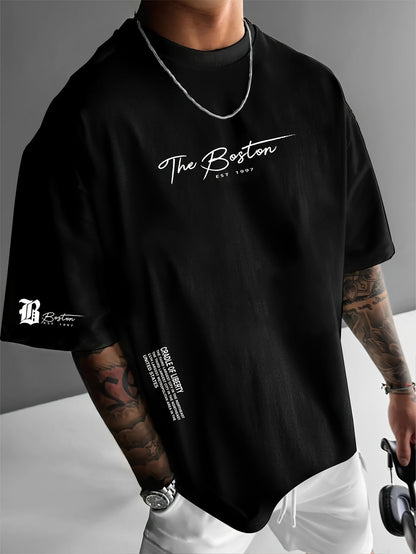 Heren T-Shirt – Streetwear Print & Losse Pasvorm – Casual Zomer Shirt