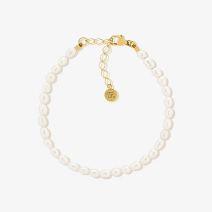 Armband met Zoetwaterparels Zilverkleurig Elegante Sieraden