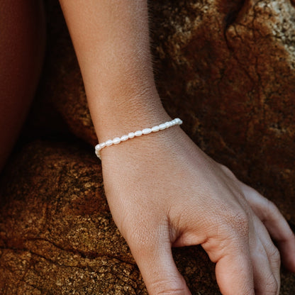 Armband met Zoetwaterparels Zilverkleurig Elegante Sieraden