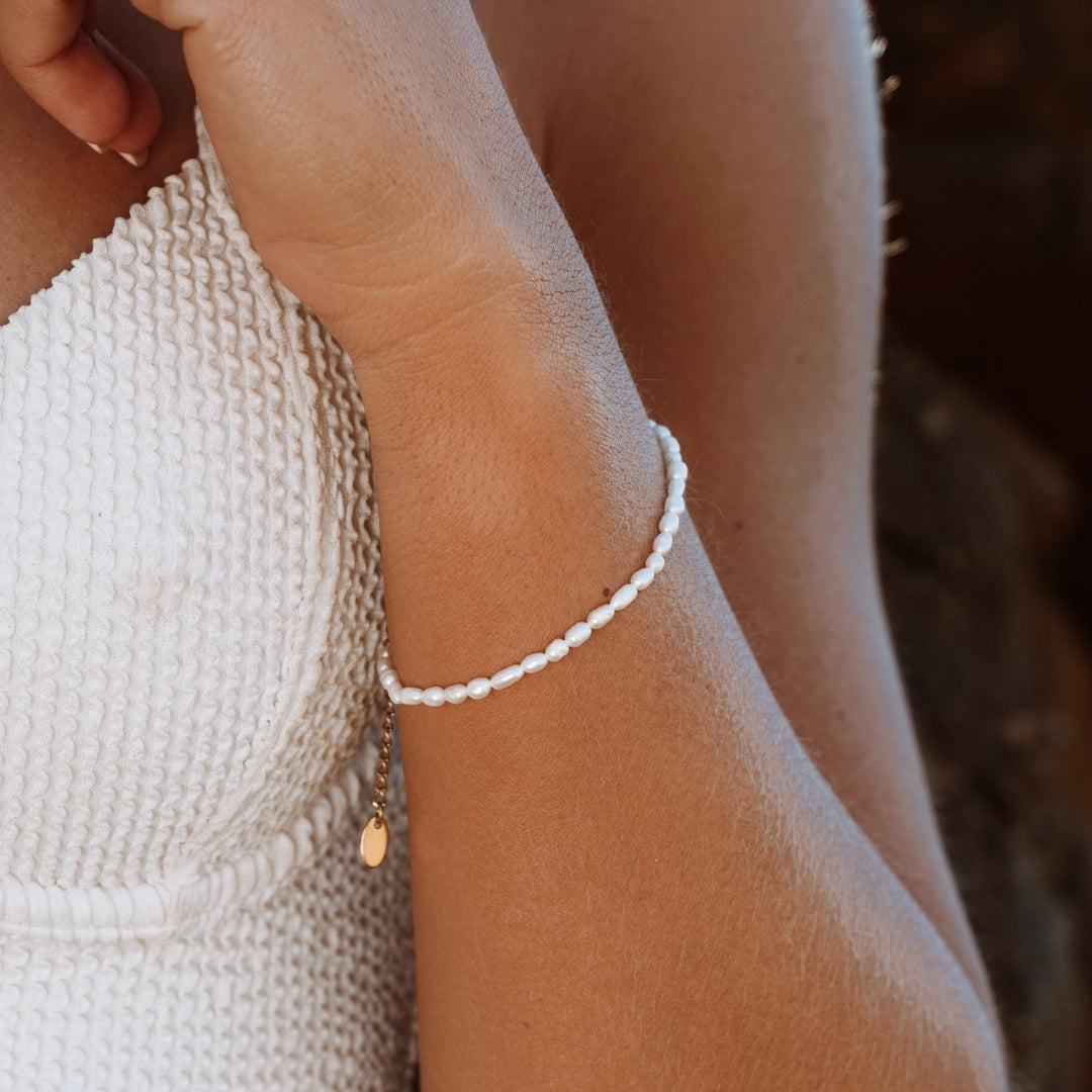 Armband met Zoetwaterparels Zilverkleurig Elegante Sieraden - Mode Vibes