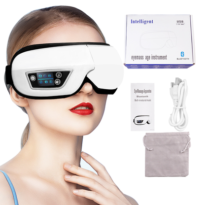 Oogmassage Apparaat met Warmte, Trilling en Bluetooth Muziek - Mode Vibes