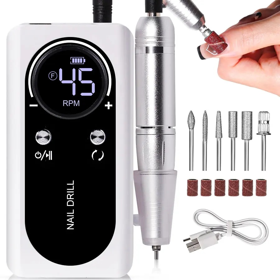 Elektrische Nagelvijl 45000RPM Draagbaar Oplaadbaar Stil voor Manicure - Mode Vibes