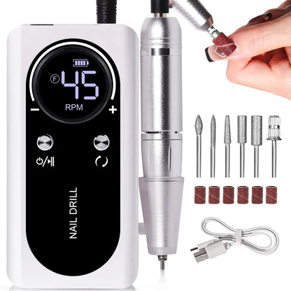 Elektrische Nagelvijl 45000RPM Draagbaar Oplaadbaar Stil voor Manicure - Mode Vibes
