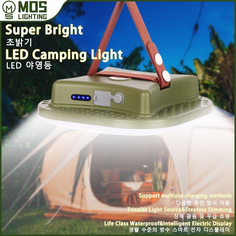 Zonne-Oplaadbare Campinglamp 80W LED met Magneet en Zoom