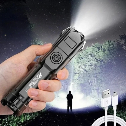 USB Oplaadbare LED Zaklamp Met Zoom voor Camping - Mode Vibes