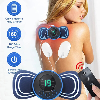 Draagbare Nek Massager met Afstandsbediening en Massageapparaat - Mode Vibes