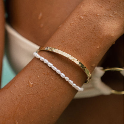 Armband met Zoetwaterparels Zilverkleurig Elegante Sieraden