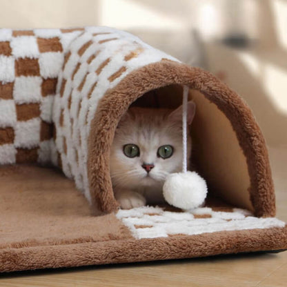 Kattentunnel Bed Kussen FurryFun Zacht Speelhuisje