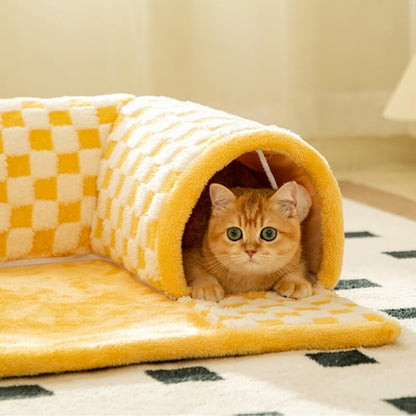 Kattentunnel Bed Kussen FurryFun Zacht Speelhuisje