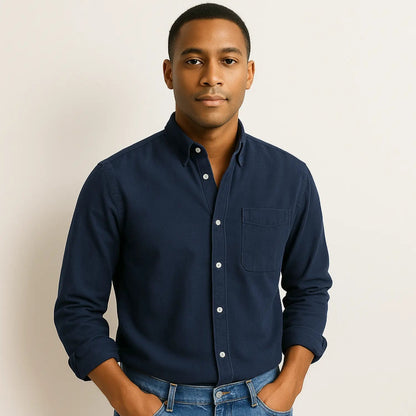 Elegante Heren Overhemd met Lange Mouwen - Mode Vibes