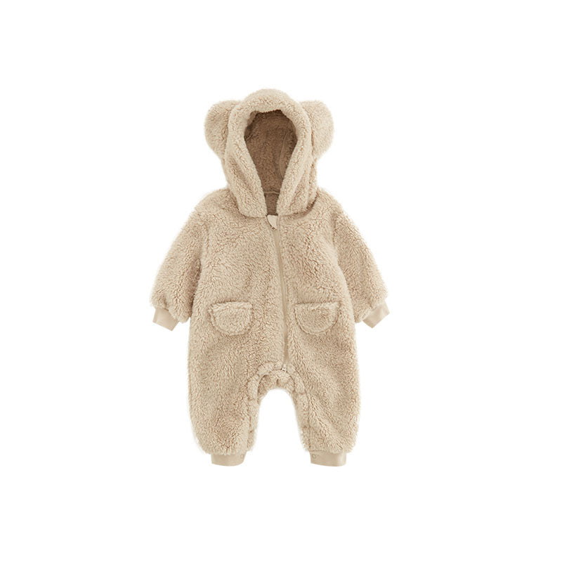 Baby Fleece Romper Dierenprint Zacht en Warm