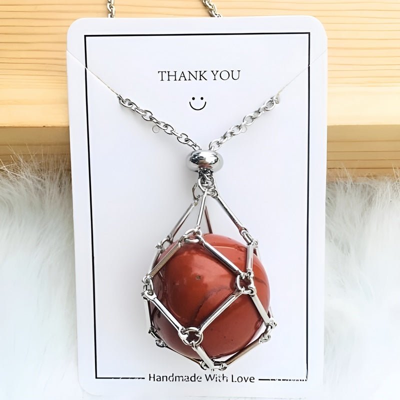 Ketting met Kristal Hanger Zilverkleurig Beschermend