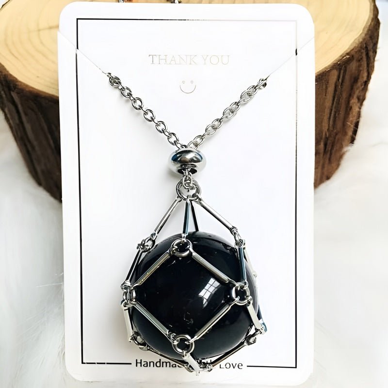 Ketting met Kristal Hanger Zilverkleurig Beschermend