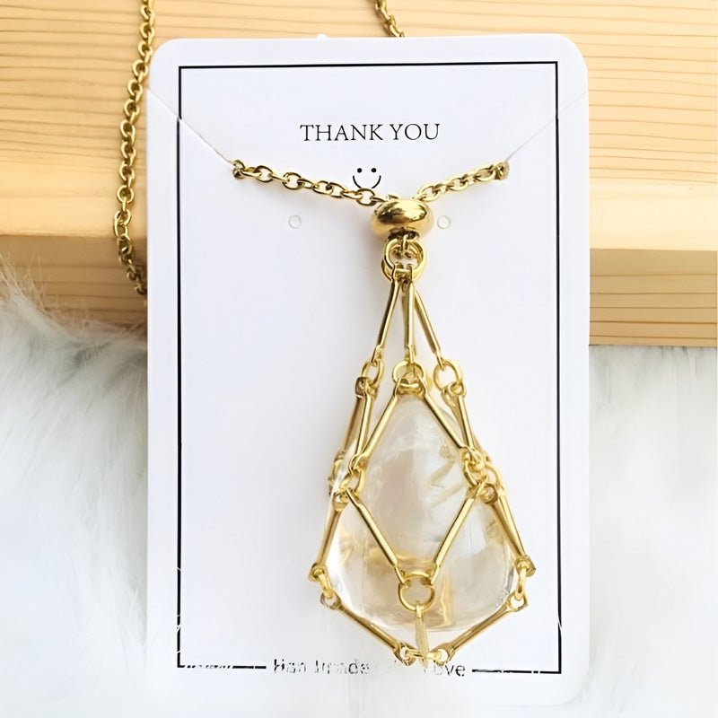 Ketting met Kristal Hanger Zilverkleurig Beschermend