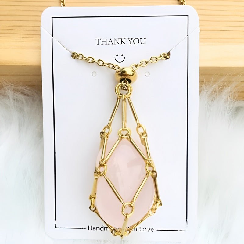 Ketting met Kristal Hanger Zilverkleurig Beschermend