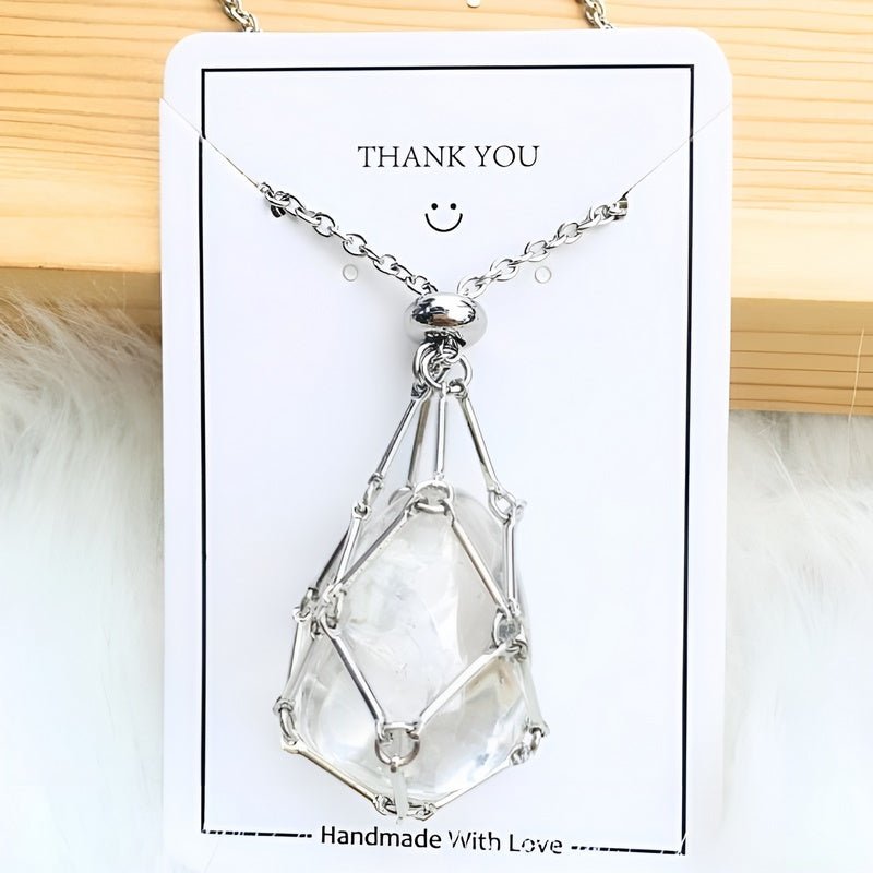 Ketting met Kristal Hanger Zilverkleurig Beschermend