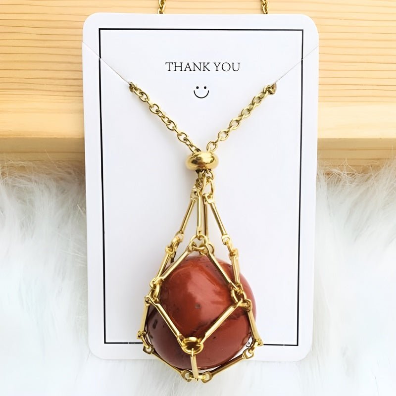 Ketting met Kristal Hanger Zilverkleurig Beschermend