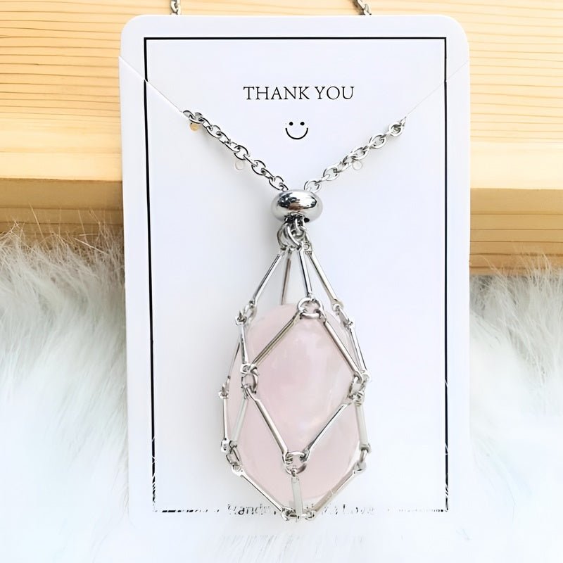 Ketting met Kristal Hanger Zilverkleurig Beschermend