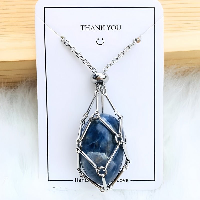 Ketting met Kristal Hanger Zilverkleurig Beschermend