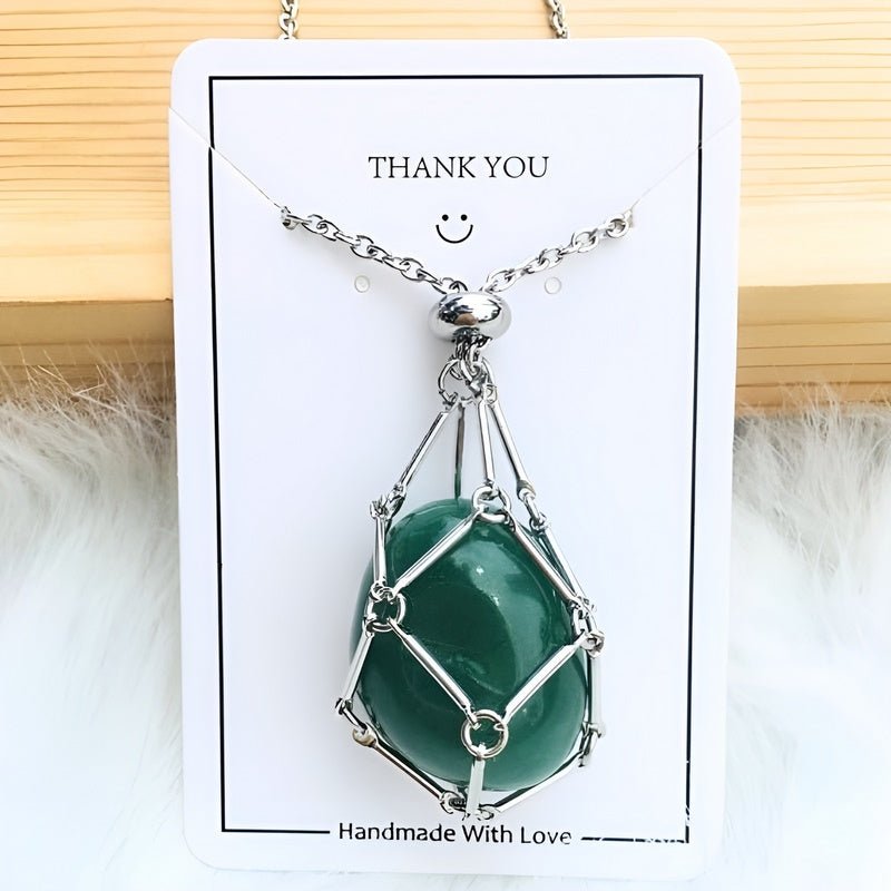 Ketting met Kristal Hanger Zilverkleurig Beschermend