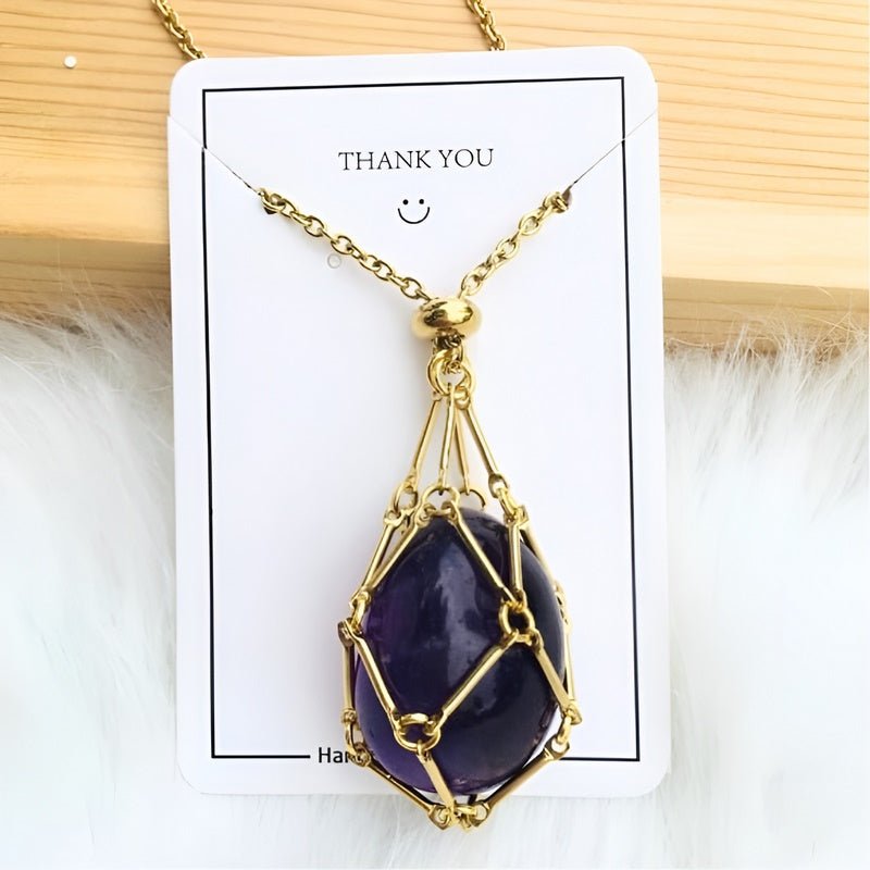 Ketting met Kristal Hanger Zilverkleurig Beschermend