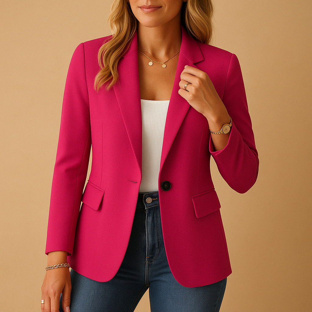 Dames Blazer Comfortabel Getailleerd Elegant Model