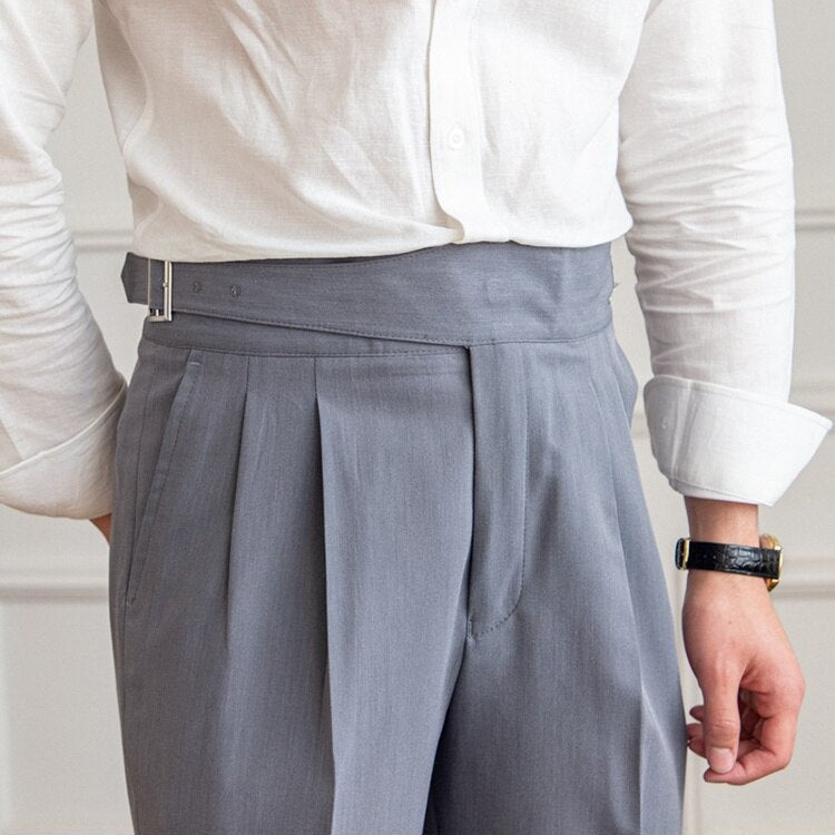 Heren Broek Casual met Gesp voor Dagelijks Gebruik - Mode Vibes