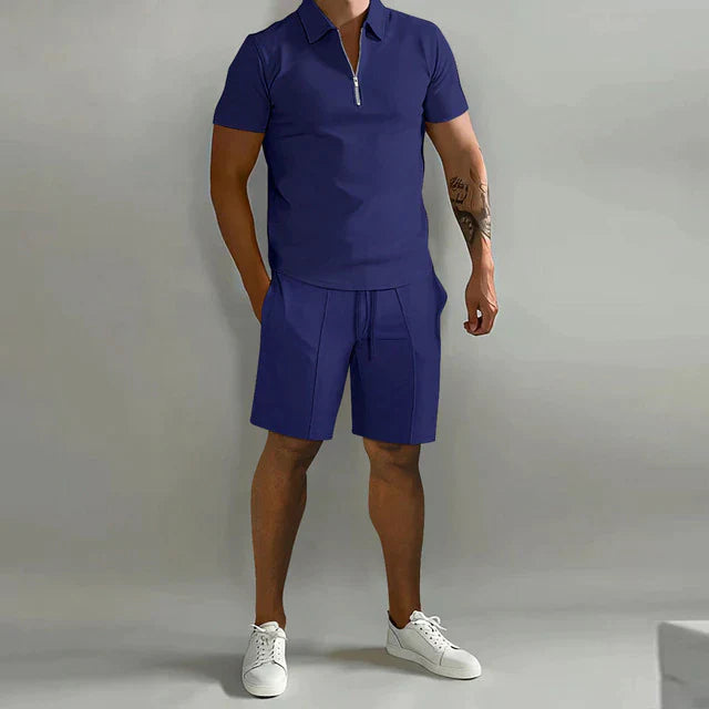 Giel | Luxe polo en short zomerset voor heren in de kleur Zwart voor heren in stijl ideaal voor de zomer.