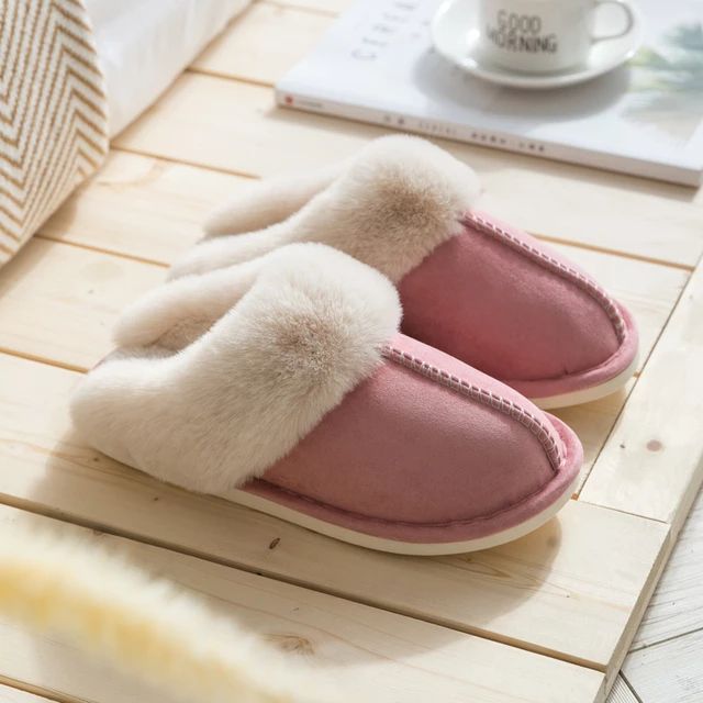 Damespantoffels Faux Suède Luxe Warm Comfortabel