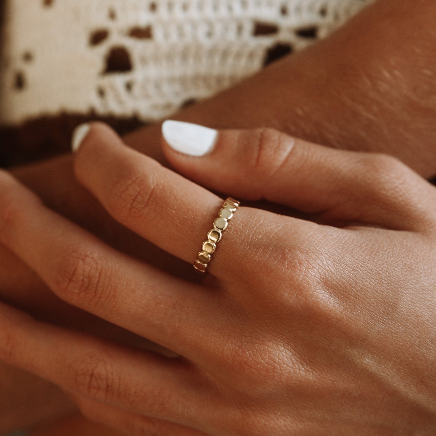 Kralen Ring voor Vrouw Zilver Kleur Stijlvol