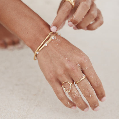 Kralen Ring voor Vrouw Zilver Kleur Stijlvol