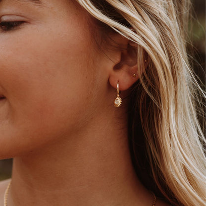 Zon Oorbellen voor Dames Gouden Stijlvol Design