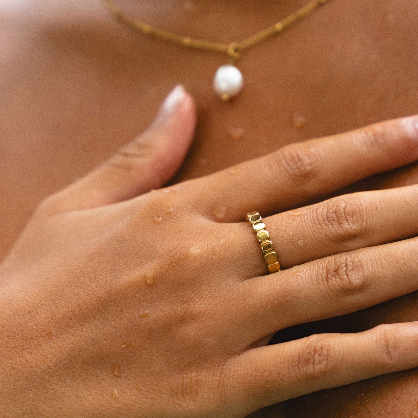 Kralen Ring voor Vrouw Zilver Kleur Stijlvol