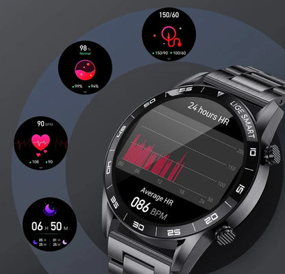 Heren Smartwatch Luxe Axel Met Hartslagmeter