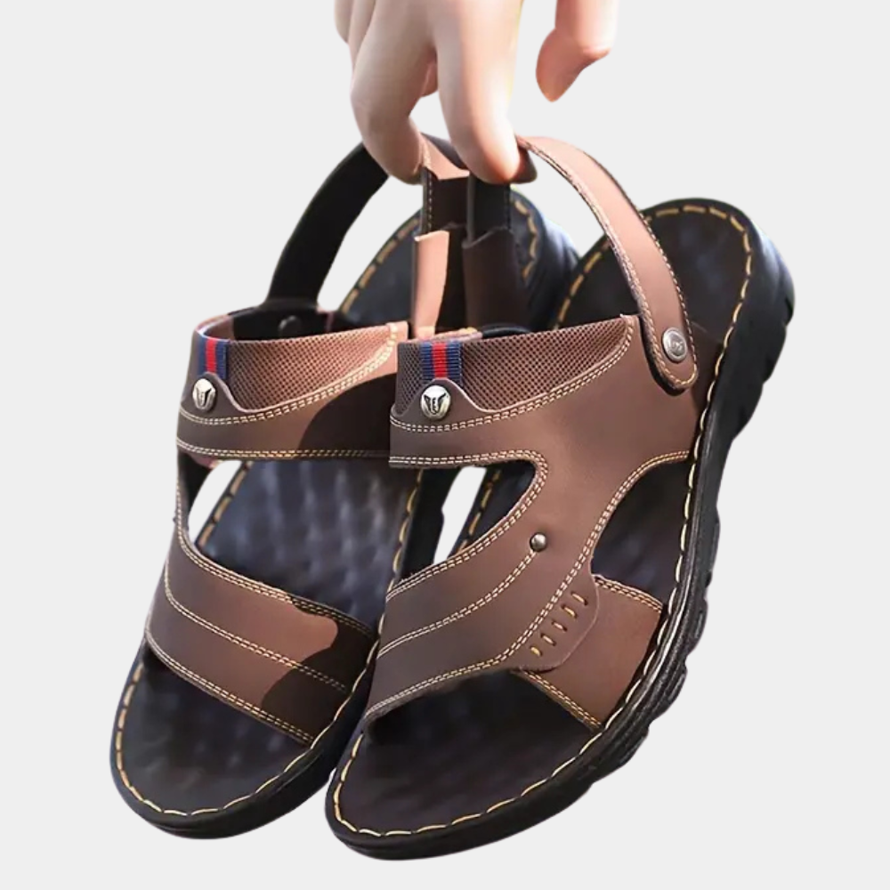 Leren Sandalen Heren Zomerklassieker Casual Stijl