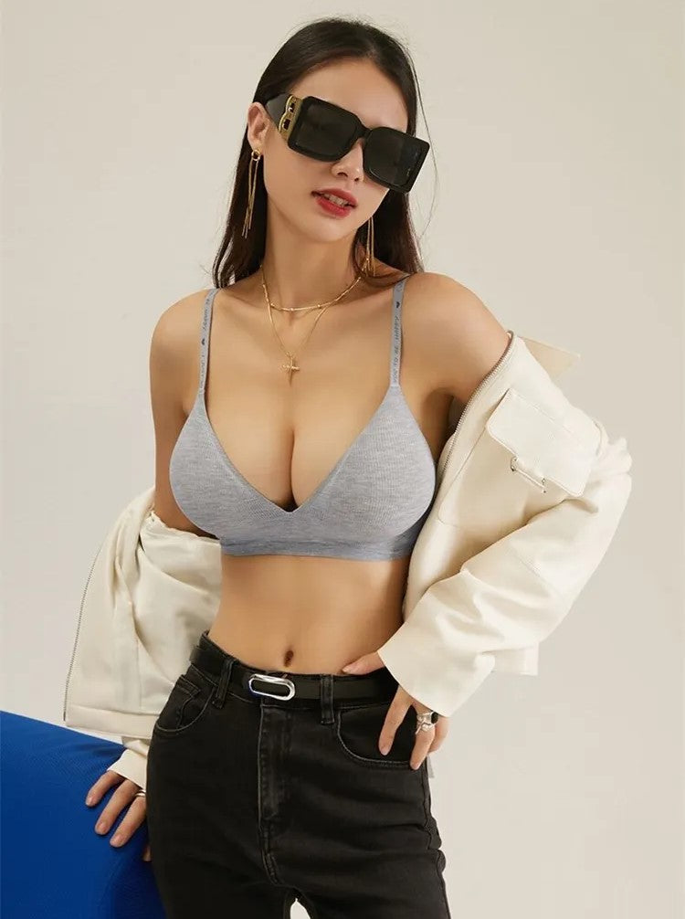 Bralette met Diepe V-hals Voor Gevoelige Huid
