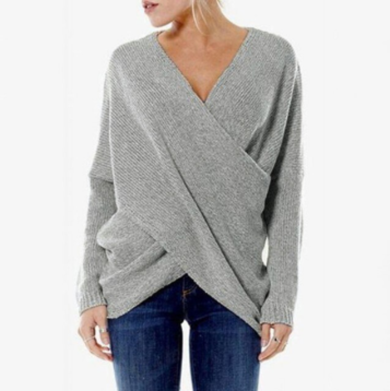 Elegante Damestrui van Kasjmier met Criss-Cross Detail – Herfst/Winter