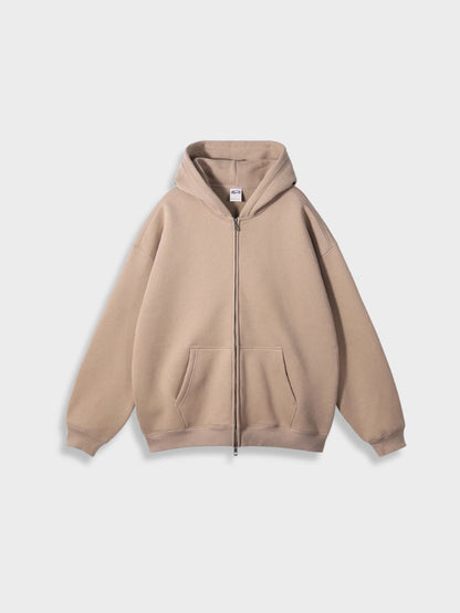 Lange Vest met Rits Oversized Stijl