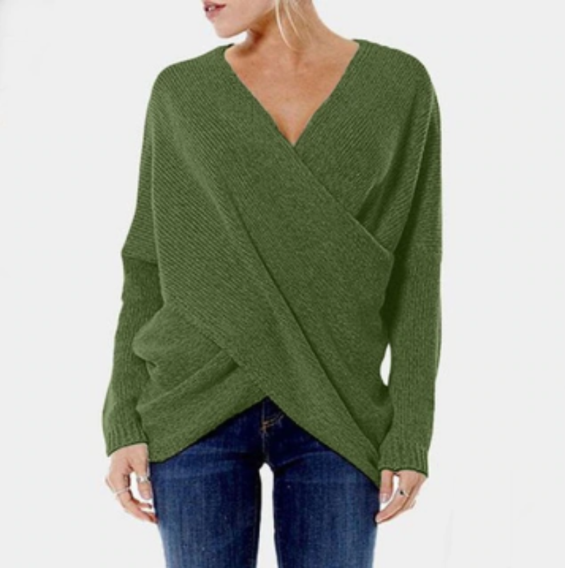 Elegante Damestrui van Kasjmier met Criss-Cross Detail – Herfst/Winter