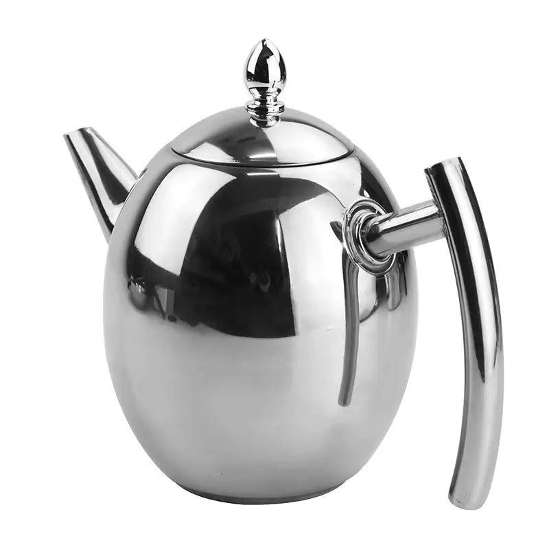 RVS Theepot met Zeef Voor Losse Theeblaadjes