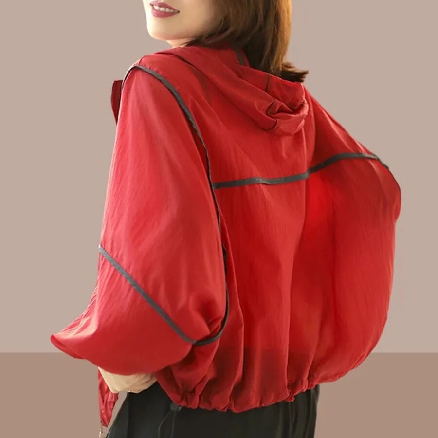 Dames Zomerjasje Oversized Hoodie Luchtige Pasvorm