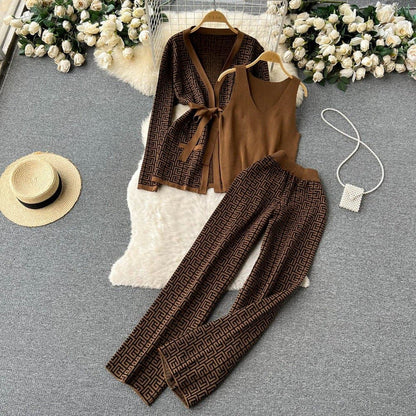Dames Winterset Gebreid 3-delig Warm - Mode Vibes