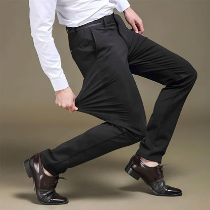 Harry | Stretch Comfortbroek in de kleur Zwart voor heren in stijl ideaal voor de winter