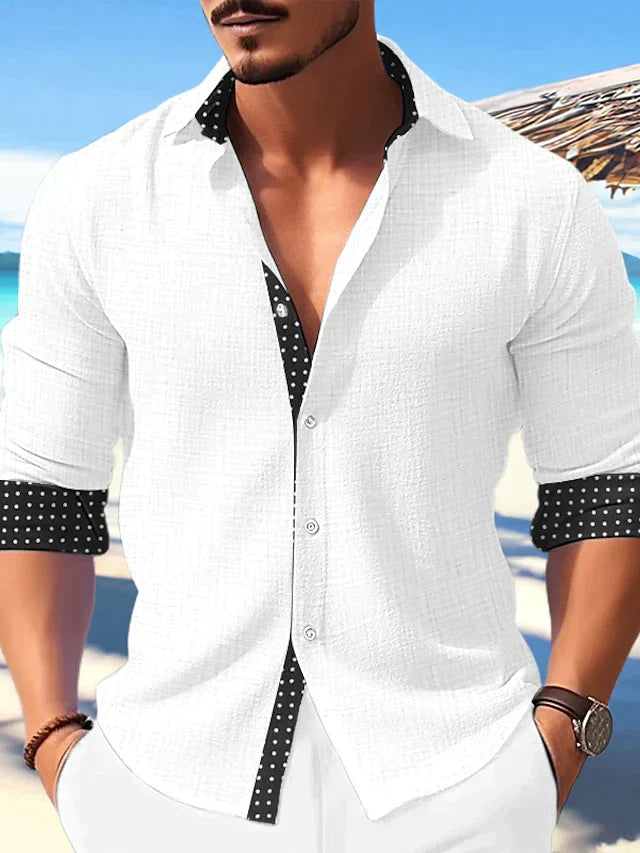 Herenshirt Lange Mouwen Casual Strider Stijl - Mode Vibes