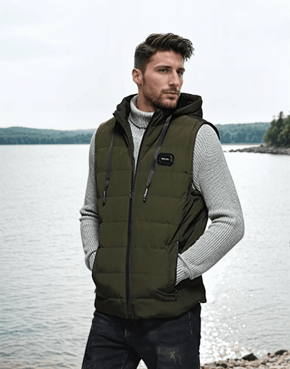 Heren gilet zonder mouwen met ruitpatroon