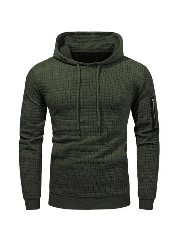Heren Hoodie Slim Fit – Ribboorden & Trekkoordcapuchon