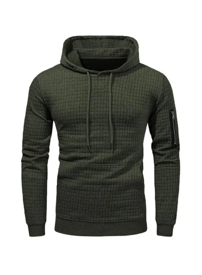 Heren Hoodie Slim Fit – Ribboorden & Trekkoordcapuchon
