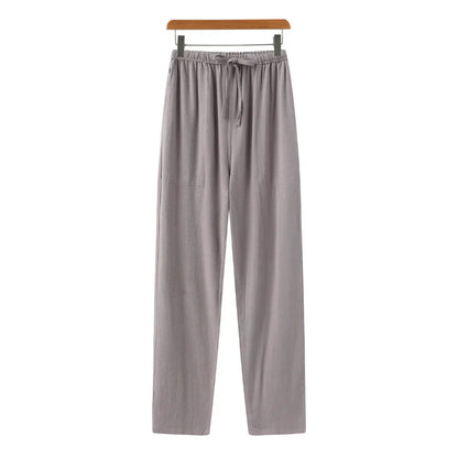 Hessel | Linnen slim fit pantalon in de kleur Grijs voor heren in Beach stijl geschikt voor alle seizoenen.